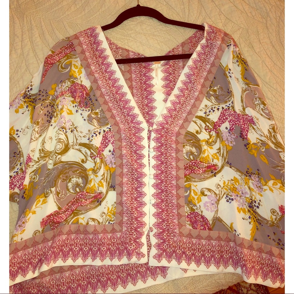 Flowy Free People tapestry top